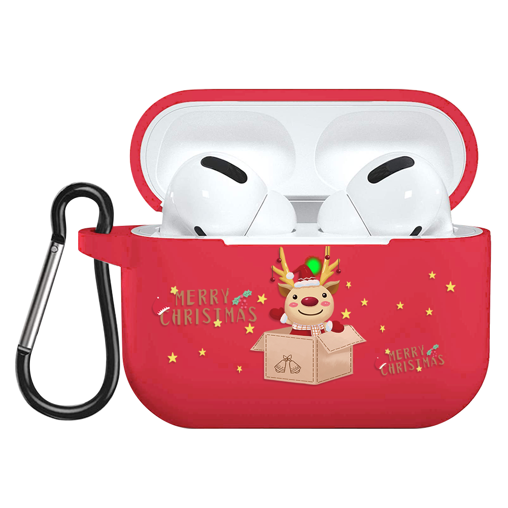 Julår för apple airpods 3 fodral mjuk silikon matt coque bluetooth trådlöst hörlursfodral för air pods pro: Kpet-ho-sdhzzle 3d