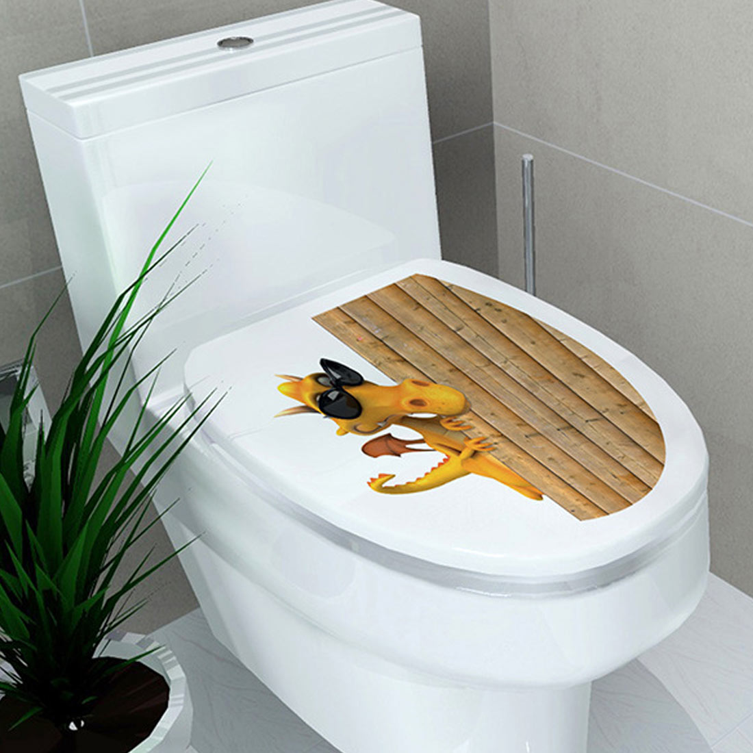 Toalett sete vegg klistremerke vinyl kunst wc sokkel panne deksel dekaler flyttbare dårlig dekaler hjem dekorasjon 32*39cm: 2