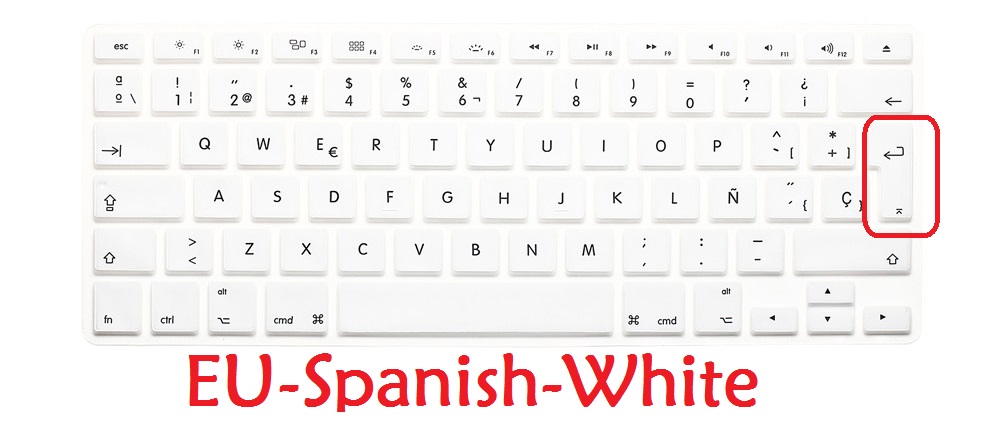 Eu Ons Spaanse Keyboard Voor Macbook Air Pro Retina 13 15 Spaans Toetsenbord Cover Silicium A1466 A1278 A1286 A1398 Toetsenbord huid: EU White