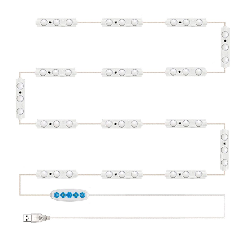 Modern Dressing Table Lighting Fixture Vanity Mirror Light Hollywood Style 5v DIY LED Makeup Bathroom Dimmable Strip USB