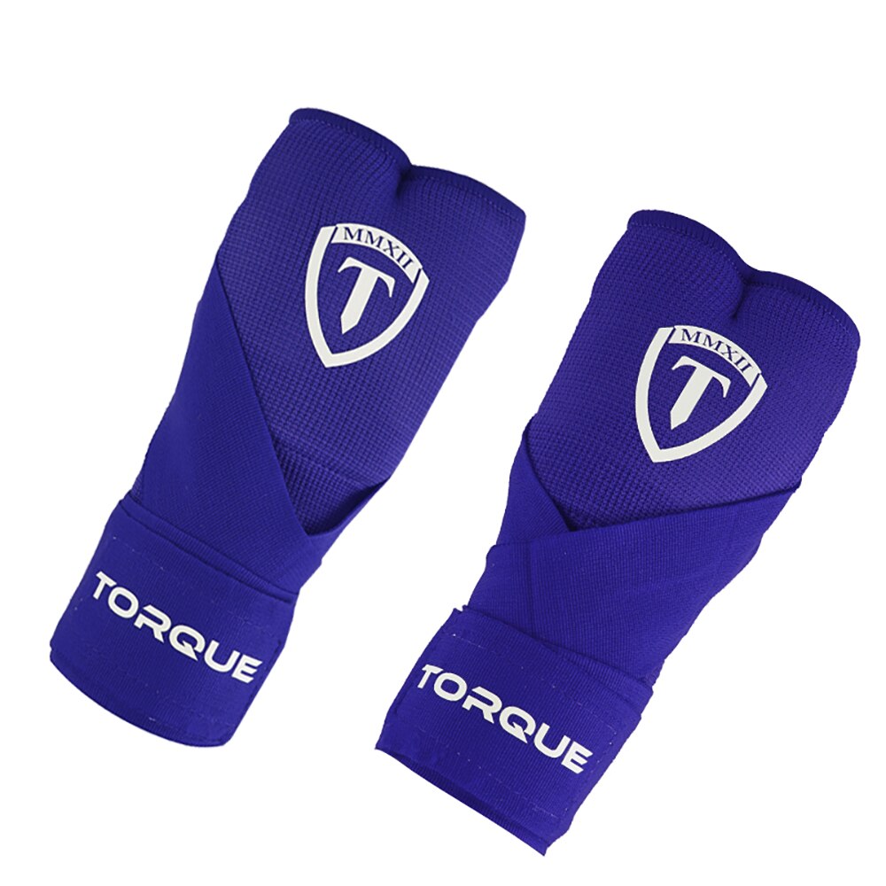 DREHMOMENT Gel Hand wickelt Elastische Boxen Handschuhe für Männer Erwachsene freundlicher Ausbildung Kampf Kickboxen Sparring Muay thailändisch Sport Ausrügestochen: Blau / XS