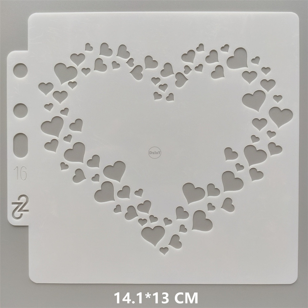 (26 stilarter) geometri grafik stencils maling prægning gør-det-selv scrapbooking materiale kort skabeloner papir album håndværk: Lysegrå