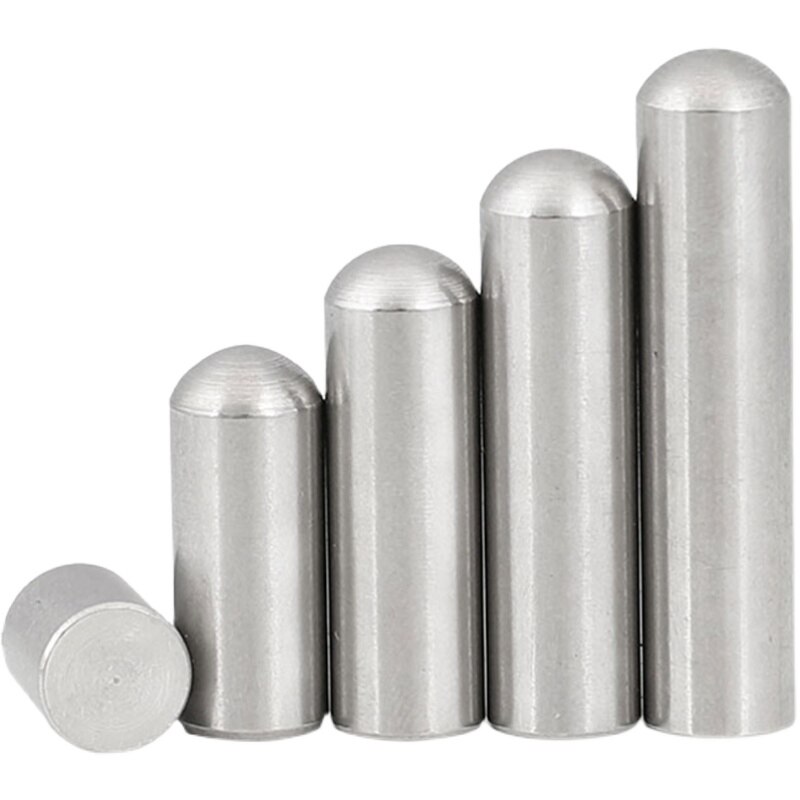 Goupille cylindrique à tête ronde en acier inoxydable, tige de positionnement solide, M1.7 M1.8 M1.85, 3 4 5 6 10mm