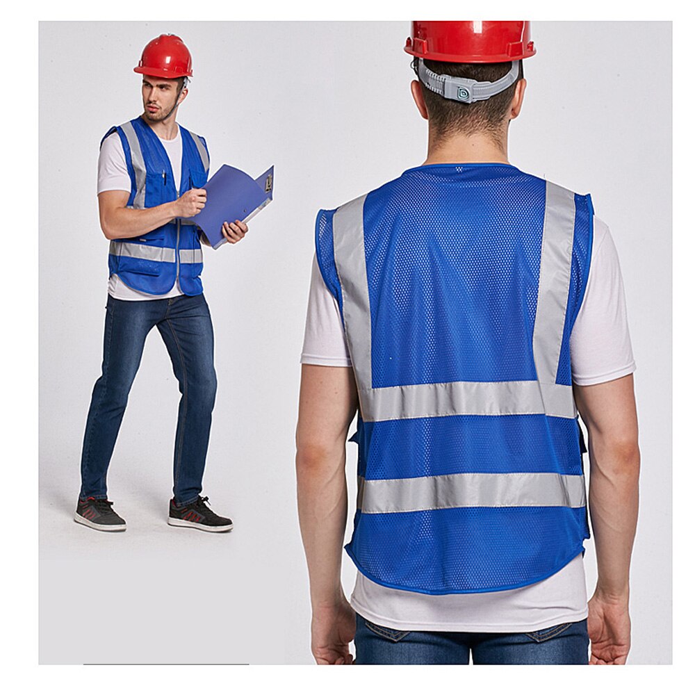 HI VIS EXECUTIVE VEST Chaleco de trabajo de alta visibilidad ropa de seguridad reflectante TOPS amarillo, naranja Azul Rojo naranja