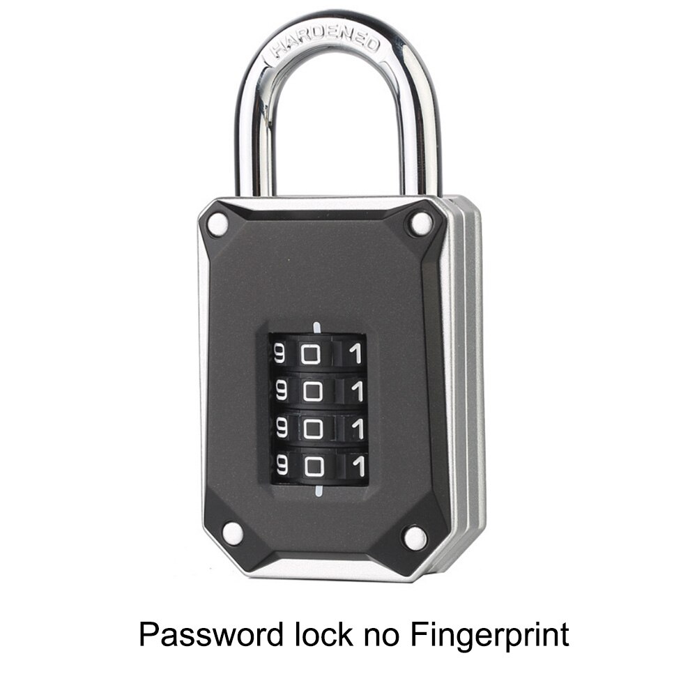 Vingerafdruk Slot Smart Hangslot Thumbprint Deur Hangsloten Draagbare Waterdichte Anti-Diefstal Vingerafdruk Slot Voor Zak Lade Koffer: password