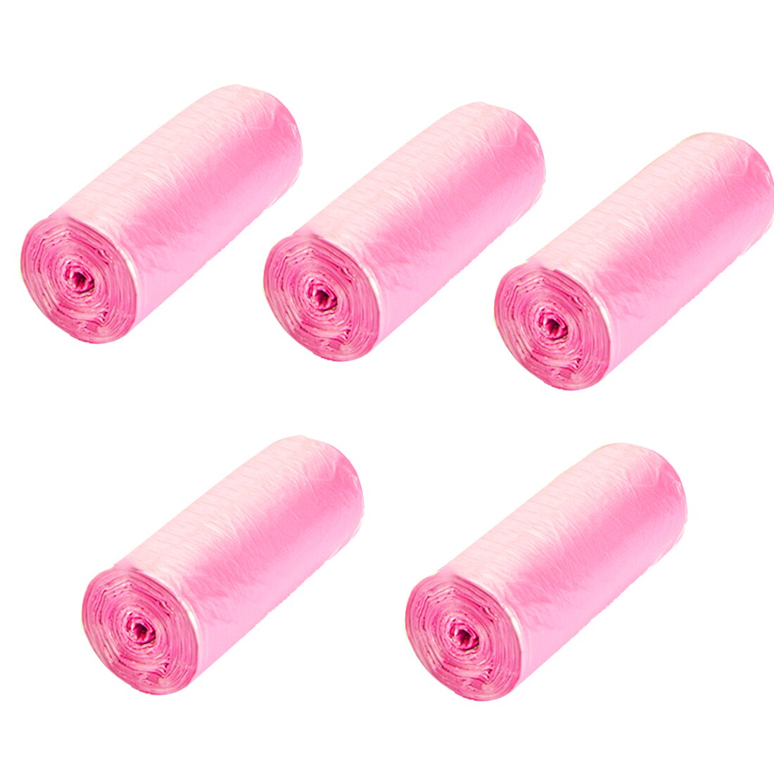 Poubelle murale pliable suspendue, pour cuisine, salle de bain, toilettes, stockage des déchets, Portable: 5 ROLLS PINK