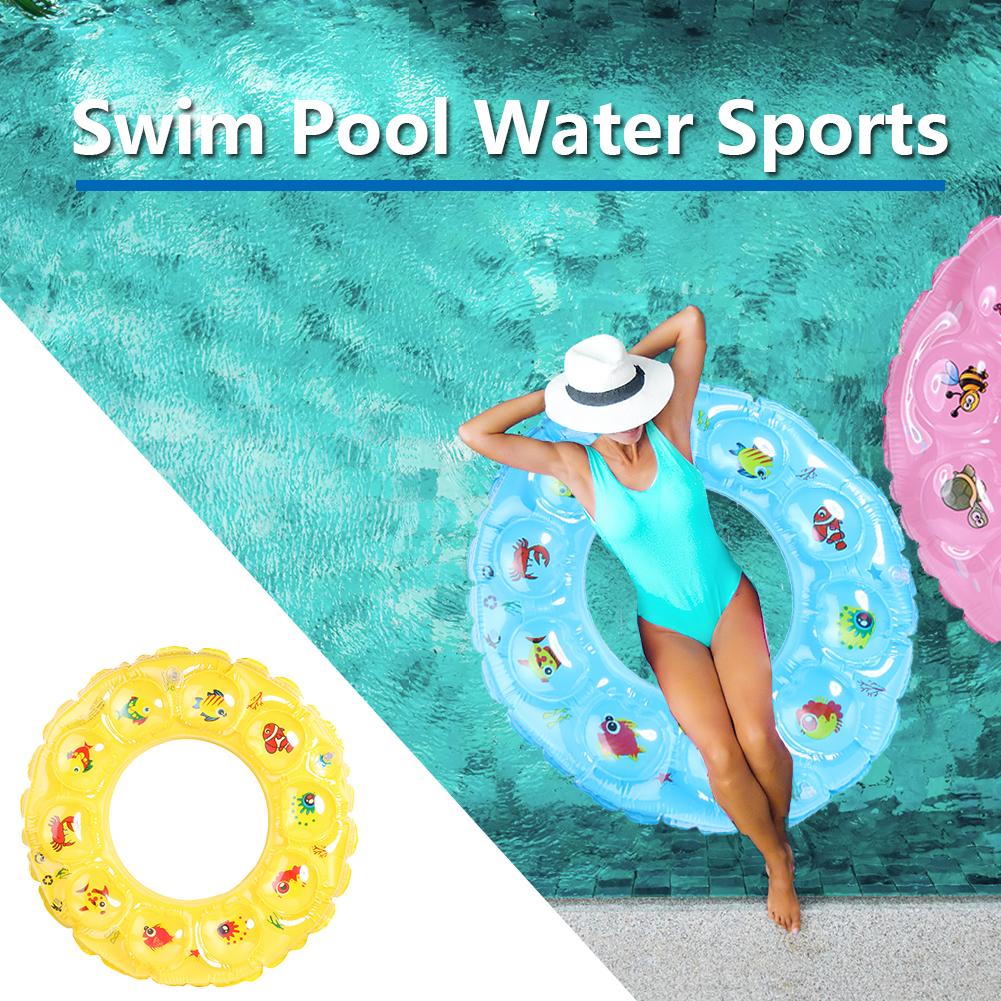55/65/75cm Diameter Cartoon Pattern PVC Air Inflatable Float Raft Circles Swimming Rings Water Sports Products