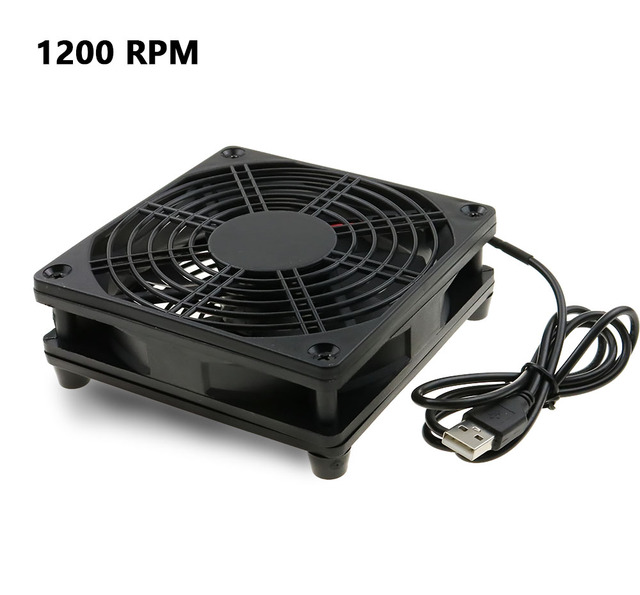 Router Koelventilator Diy Pc Cooler Tv Box Draadloze Stille Stille Dc 5V Usb Power 120 Mm 240 Mm fan 12 Cm W/Schroeven Beschermende Netto