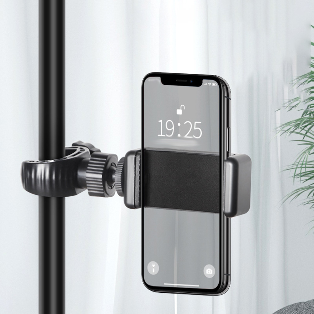 Telefonhållare montering stativ mikrofon stativfäste telefonfäste mobil cell stödklämma för alla smartphones
