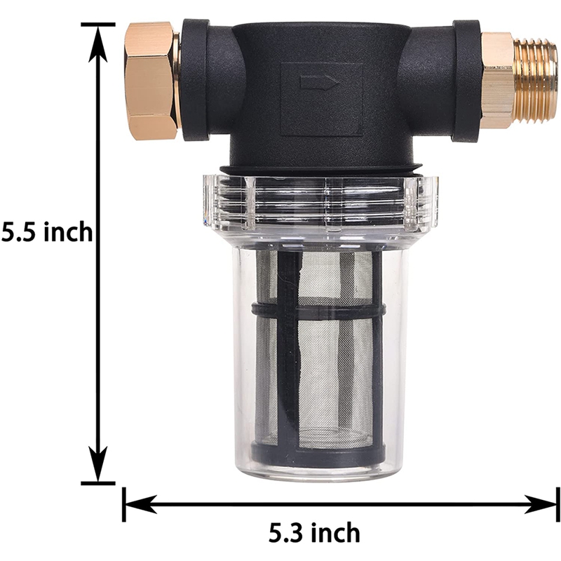 Jhd-Tuinslang Filter, Sediment Filter Attachment Voor Hogedrukreiniger Inlaat Water, inline Water Filter Voor Tuinslang