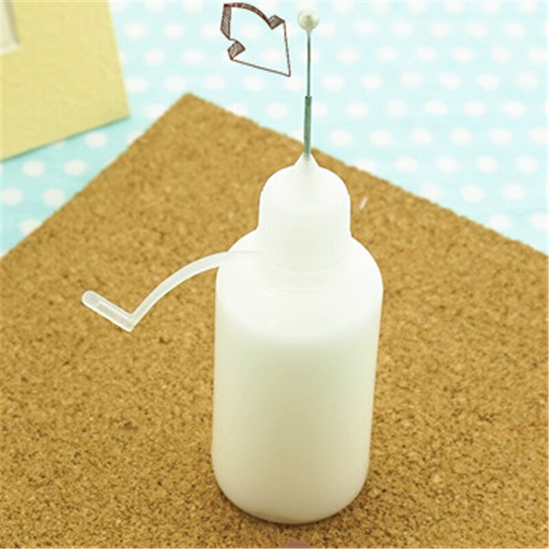 1PC 30ML Glue Applicator Plastic Reuse Needle Squeeze Bottle for Paper Quilling DIY Scrapbooking Paper Craft Tool