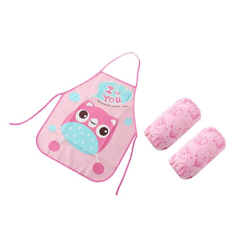 Kid Cartoon Waterproof Painting Apron Children Sleeveless Coverall Painting Clothes Small Bib Bib Suit