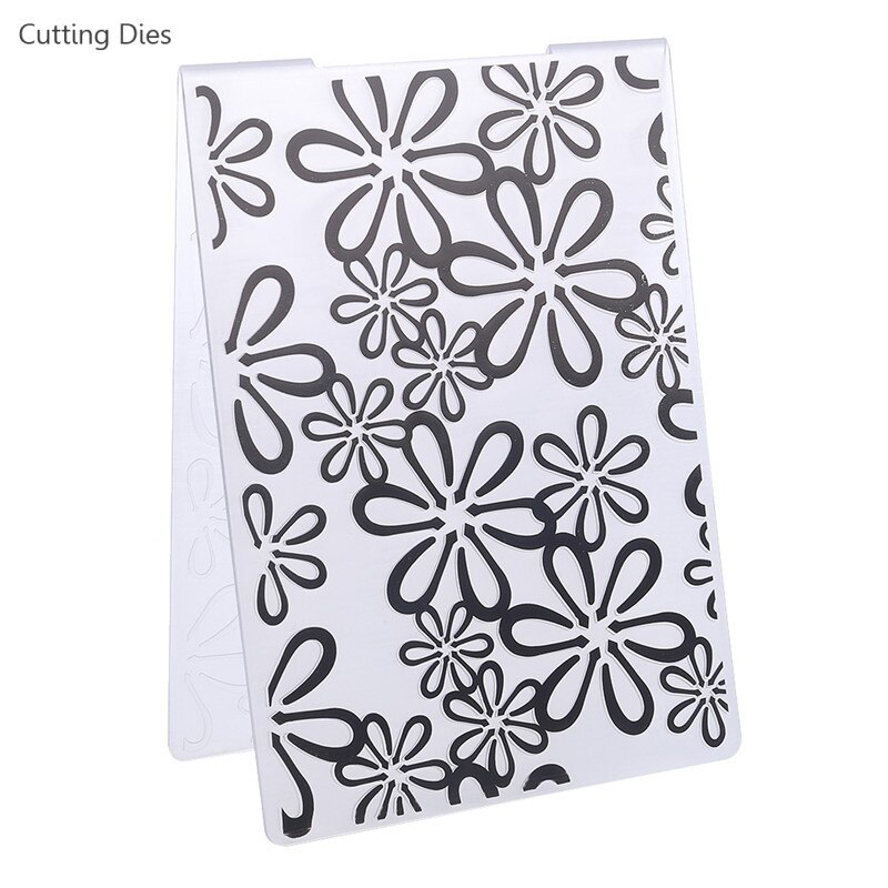 Flower Printed DIY Scrapbooking Plastic Embossing Template Folder Stencil For Album Card Fondant Making Home Decoration Tools: Default Title