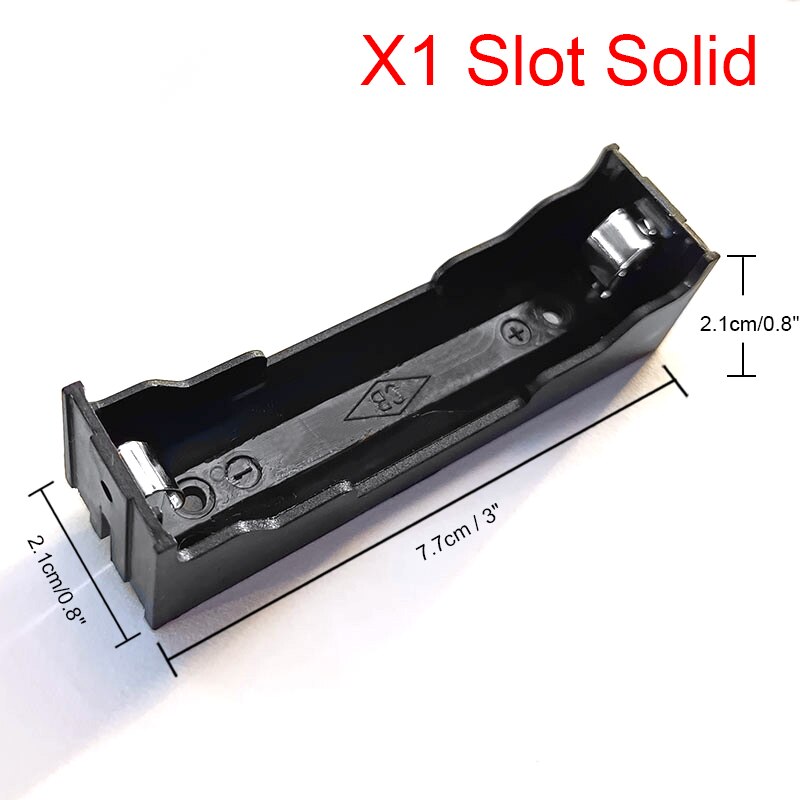 Caixa de armazenamento do suporte da bateria, DIY Power Bank Casos, Recipiente de baterias com Acessório SMT Hard Pin, 1X 2X, 18650, 1 2 Slot