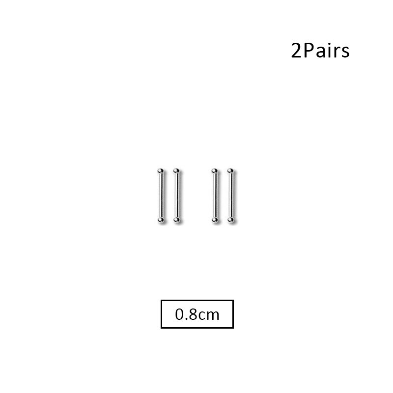 Mini boucles d'oreilles invisibles pour femmes, 2 pièces, clous de nez, épingles, Piercing, os, corps, bijoux: 1