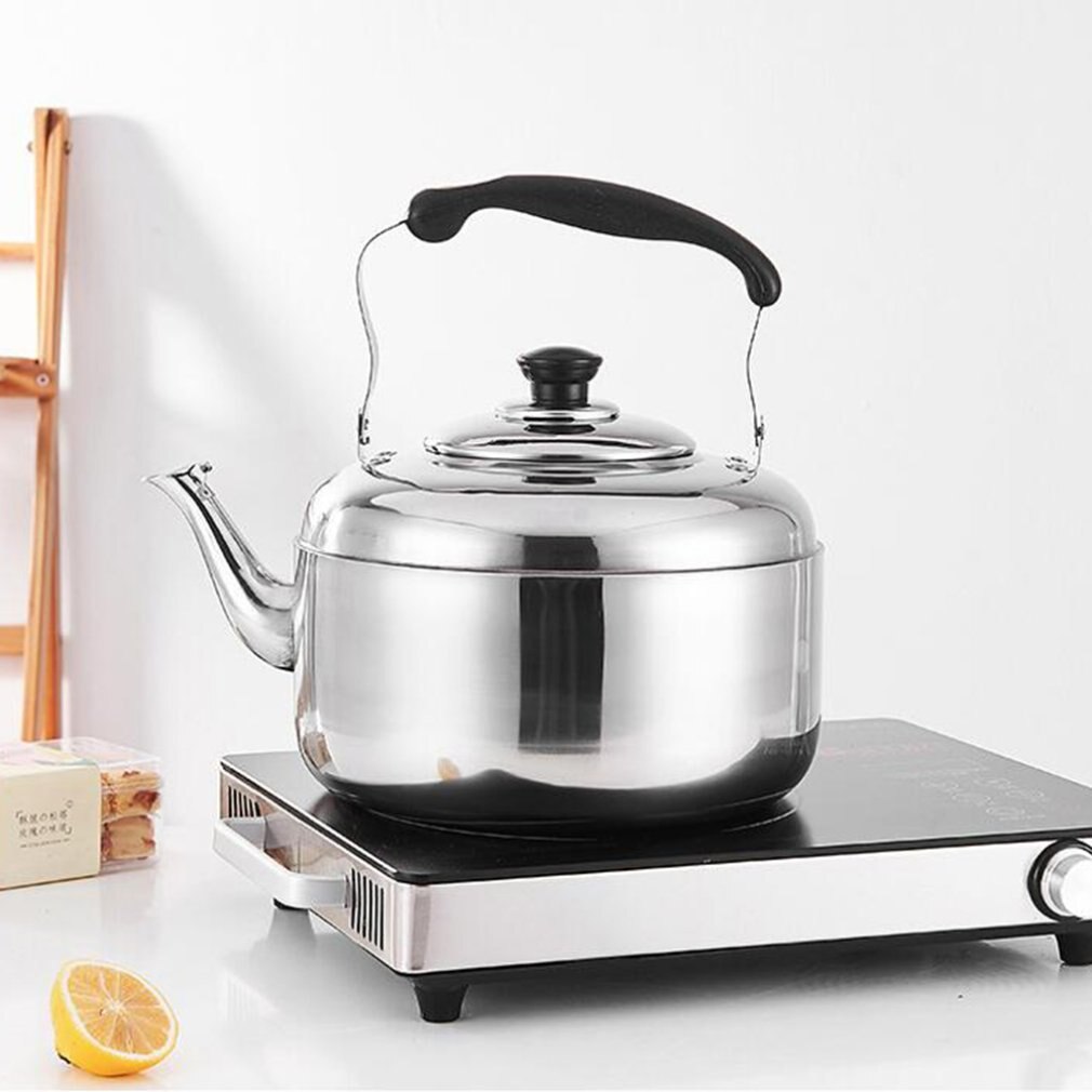 Stainless Steel Kettle Kettle Thick Sound Large Capacity Kettle Induction Cooker Gas Stove Gas Kettle 4L5L6L Camping Kitchen