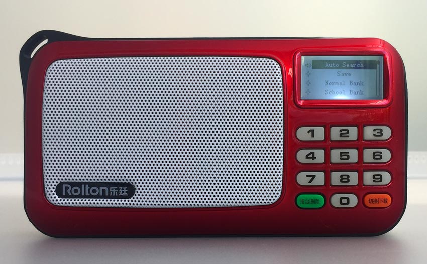 Rolton-reproductor MP3 W505 WMA WA, Mini altavoces de Radio FM portátiles con pantalla LCD, compatible con tarjeta TF, reproducción de música, linterna LED: Red