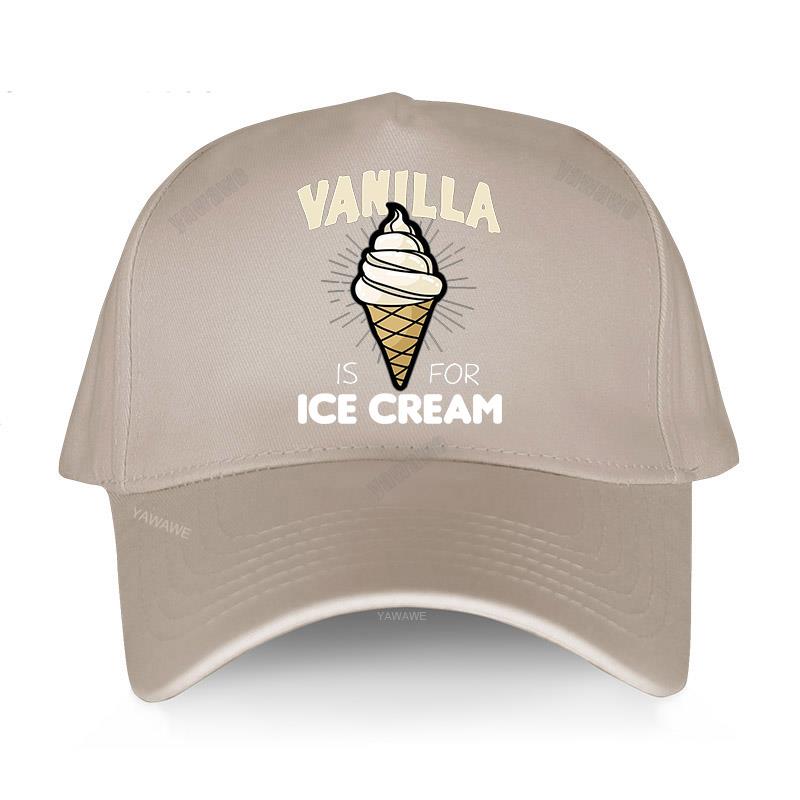 cotton unisex Adjustable Baseball Cap VANILLA ICE CREAM Man Women Summer Hat: beige