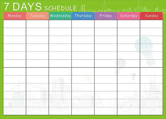 42*30cm veckoplanerare magnetisk whiteboard kontor skolkalender klistermärke raderbart kylskåp skriva ritning anslagstavla: 4230 jhb 06