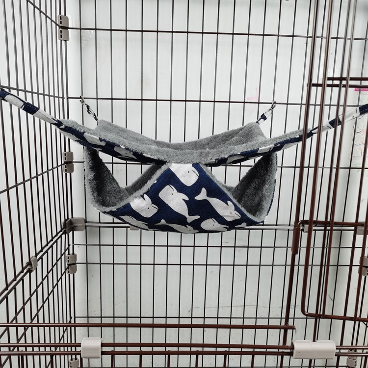 Petaurus Breviceps Warm Double Layered Hammock Three Layer Pet Hanging Squirrel Sleeping Bag Pet Supplies Hamster Hammock: M / Scarlet