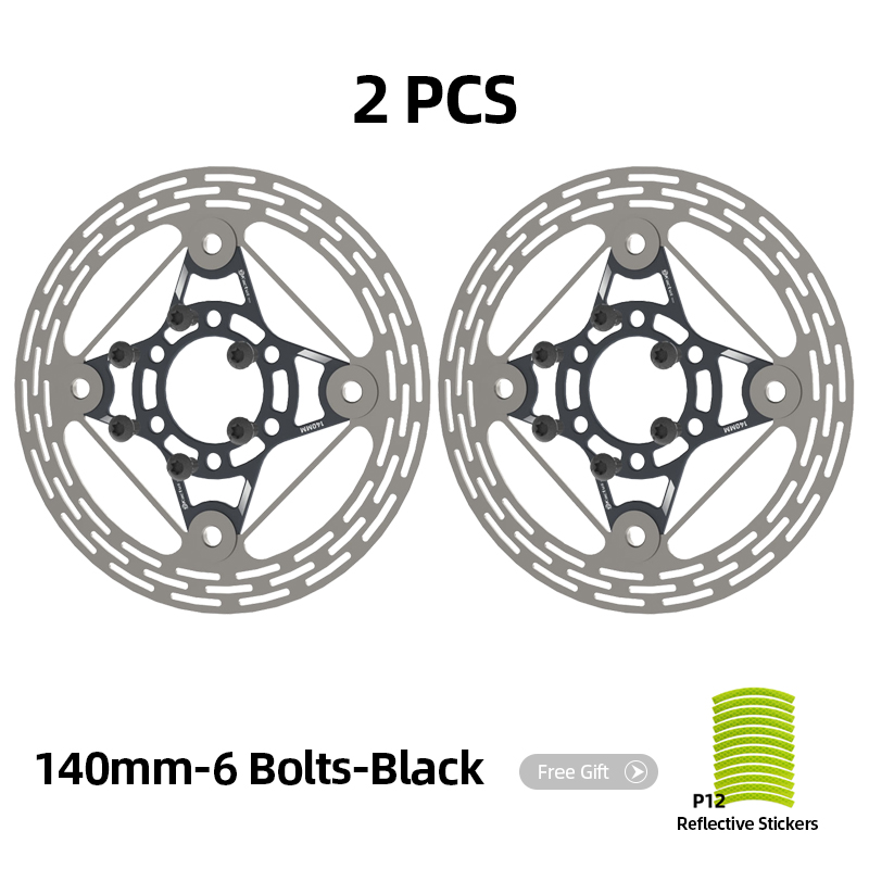 KACTUS-Freins hydrauliques pour vélo de route et VTT, disques de frein flottants, rotor creux à verrouillage central, 6 boulons, 140mm, 160mm, 180mm, 203mm: WHITE