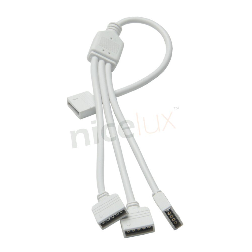 RGBW 5 Pin Wire Connector 1 to 2 1 to 3 1 to 4 Female to Female Splitter Connector Extension Cable for 5050 LED Strip Light