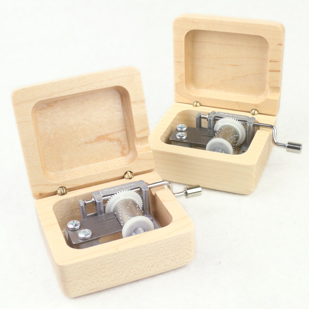 Rosiking Carved wooden hand crank You are my sunshine Music Box Carved Mechanism For Frends Girl and Children Birthday