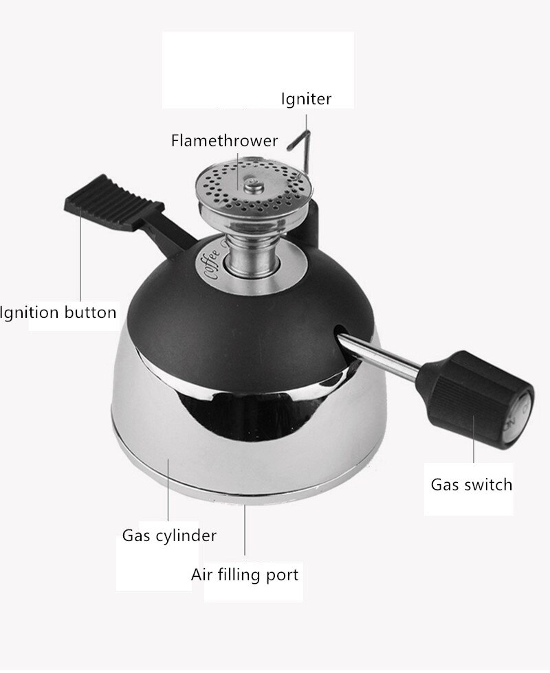 Tragbare Kaffee Herd Wind Proof Freien Gas Brenner Camping Herd Tourist Mokka Siphon Topf Speziell Ausgestattet Mit Gas Ofen