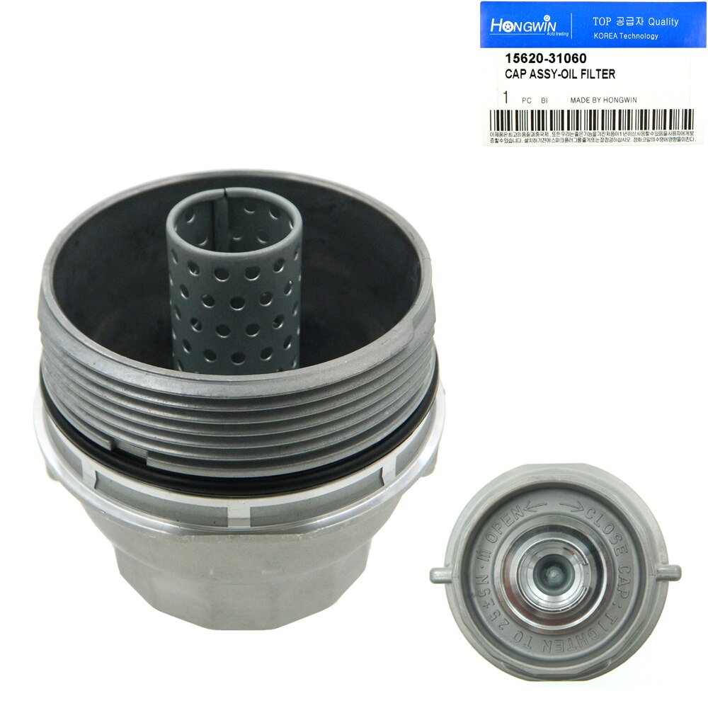 15620-31060 Oil Filter Housing Cap Assembly + 15643-31050 Drain Plug For Toyota Lexus Sienna RAV4 Venza Camry Avalon Highlander