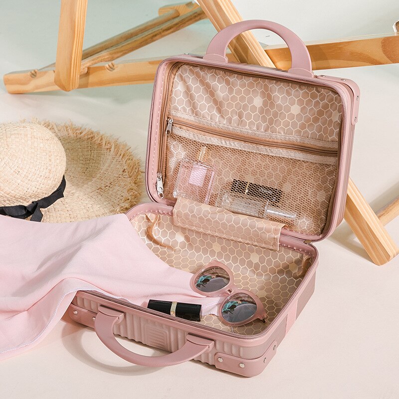 14 tommer bærbar bagage taske vandtæt kosmetik taske bære bagage hårdt kuffert kuffert make-up boks kufferter og rejsetasker