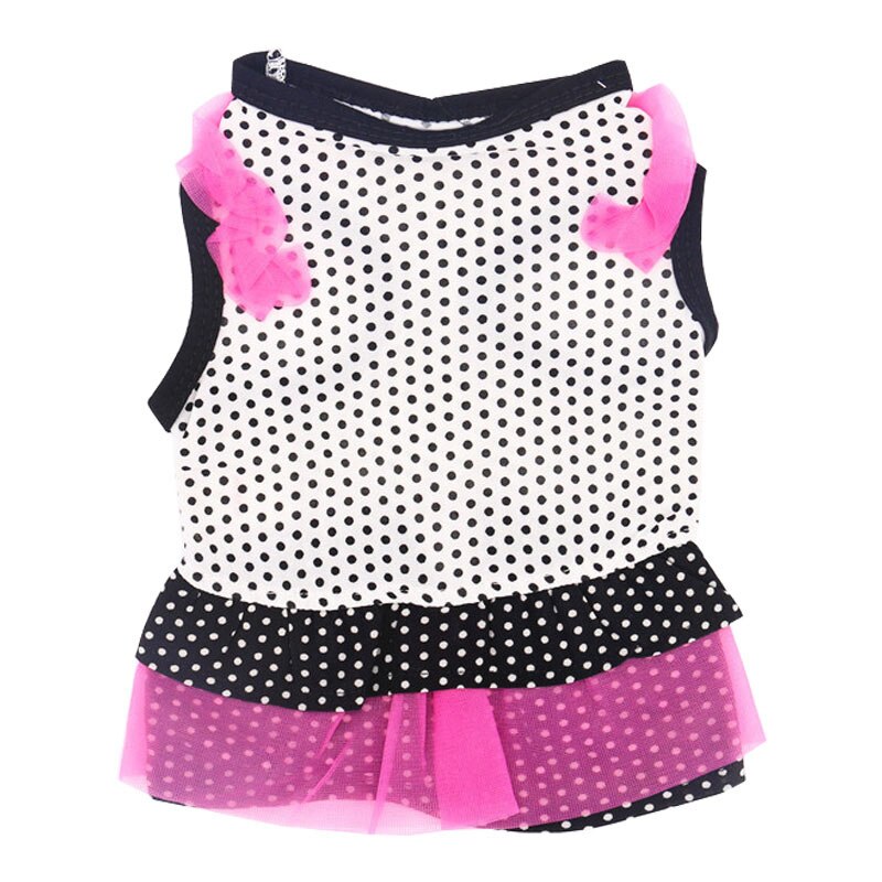 Shih tzu-robe pour chien à pois | Vêtements pour petits chiens, jupe Tutu pour chiot, robe pour chat, robes de mariage pour chiens, vêtements d'été pour caniches et animaux de compagnie: White Dot / S