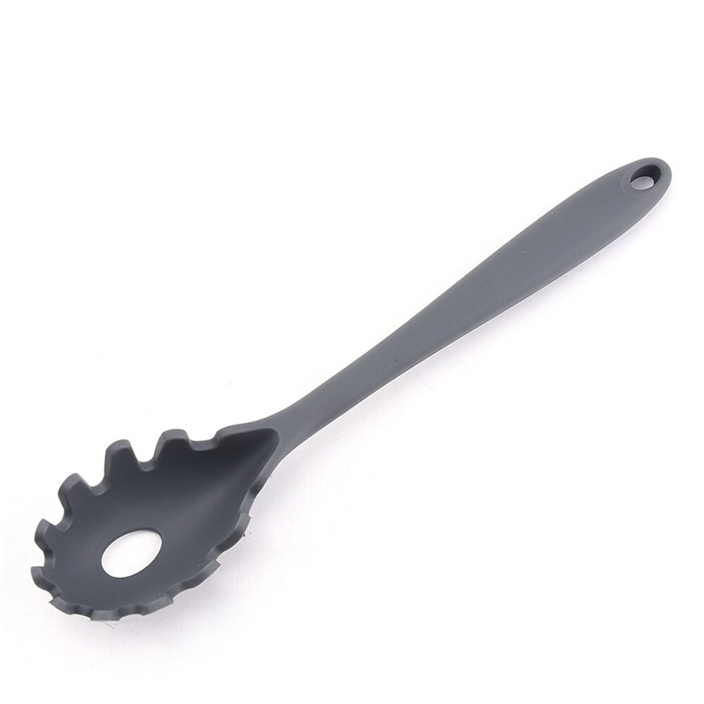 Siliconen Pasta Hollow Scoop Spaghetti Lepel Vergiet Hittebestendig Noedels Afvoer Keuken Tool Servies Accessoires: gray