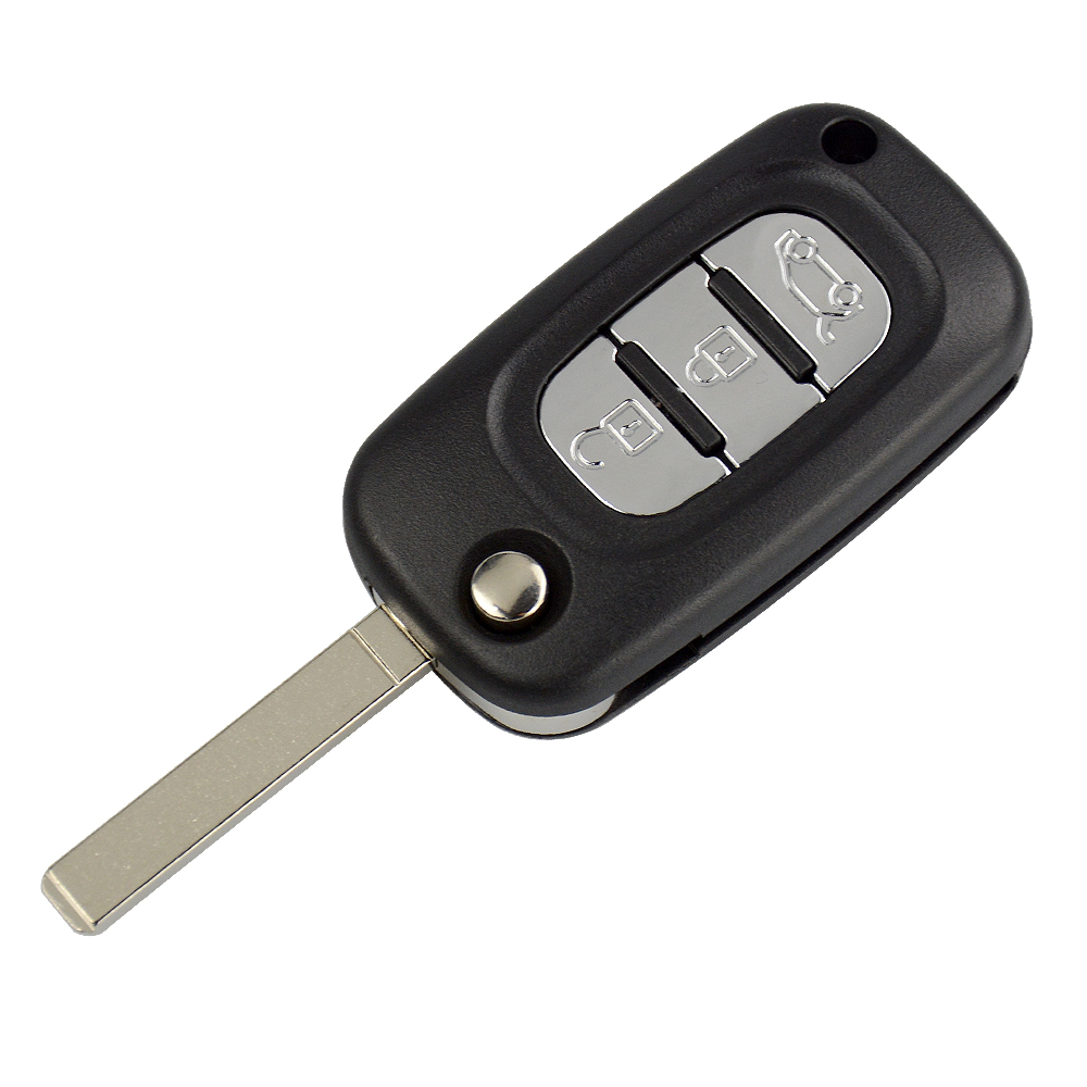 Aftermarket 3 Button Flip Remote Smart Car Key Fob 433Mhz 4A Chip for Mercedes Benz Smart Fortwo 453 Forfour