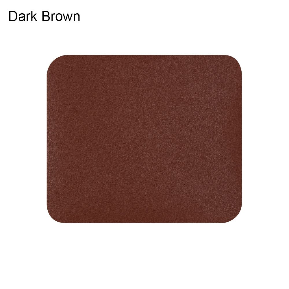 1PC Anti-slip Mouse Pad Leather Gaming Mice Mat Desk Cushion Universal Comfortable For Laptop PC Home Office Supplies: Dark Grey