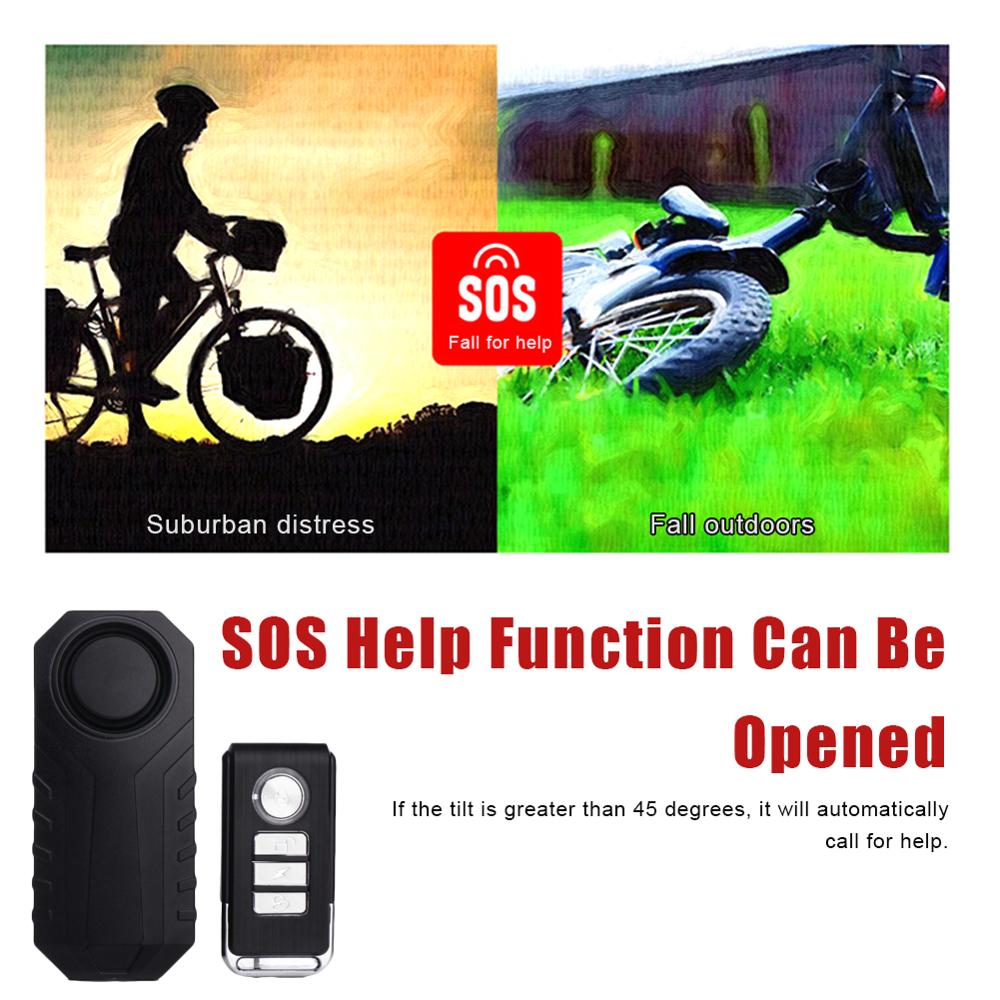 Waterproof Bike Anti-Theft Alarm Wireless Remote Control Motorcycle Bicycle Security Alarm 113dB Electric Car Alarm Sensor