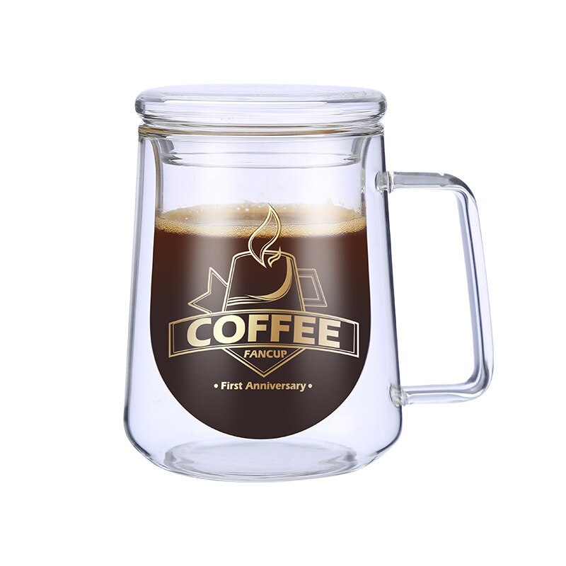 Dobbeltlag glas te drikke sundhedsregime kaffekop varmebestandigt krus: Bxg 116-3