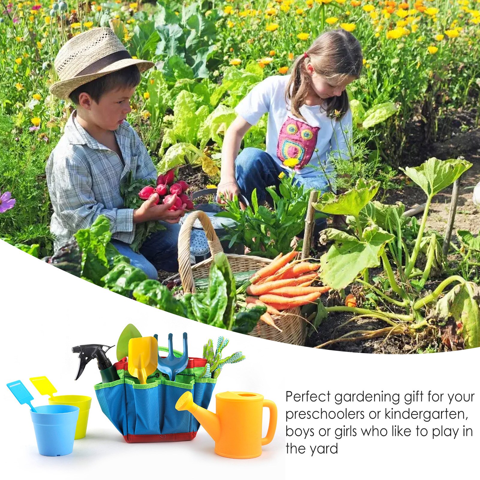 Kinderen Tuin Gereedschap Drenken Pretend Play Educatief Speelgoed Tuinieren Schop Hark Spade Speelgoed Leren Techniek Speelgoed