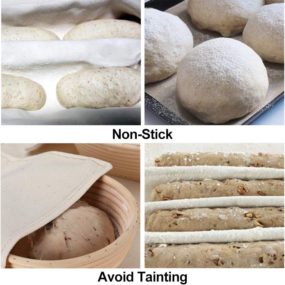 Paño para panaderos, panaderos profesionales, bata de masa, lino, tela fermentada, panaderos, pan, Baguette, tela de lino, estera para hornear