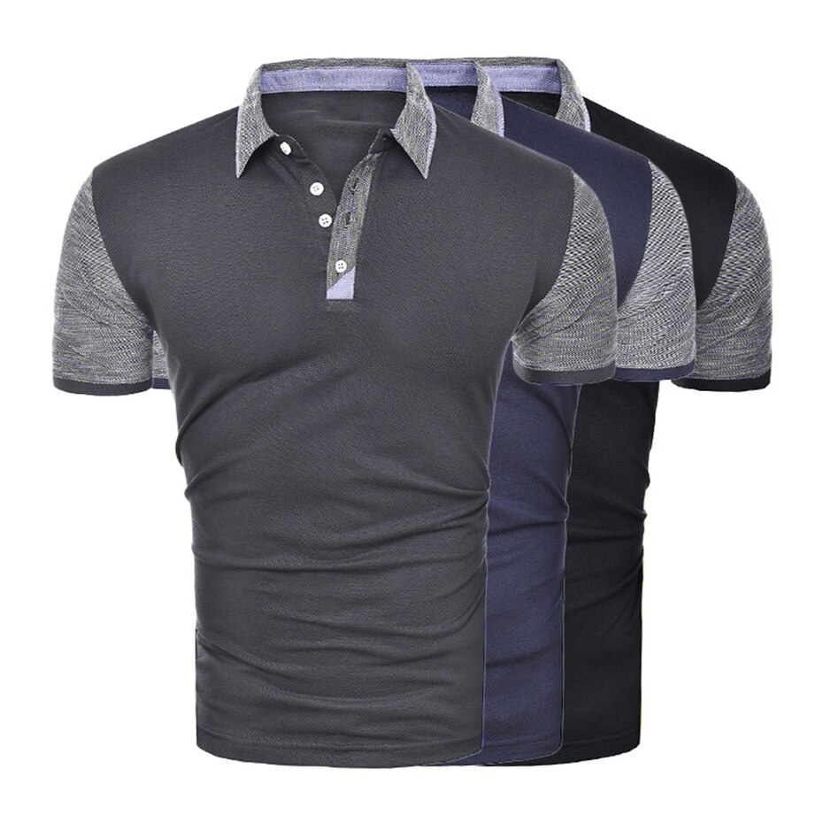 Polos zogaa de verano para hombre, polos casuales de manga corta, polos de algodón con diseño de patchwork para negocios, tops para hombre