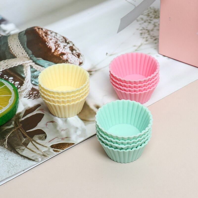 12 Stuks Siliconen Cake Cupcake Cup Cake Tool Bakvormen Bakken Siliconen Mal Cupcake En Muffin Cupcake Voor Diy Door Willekeurige kleur