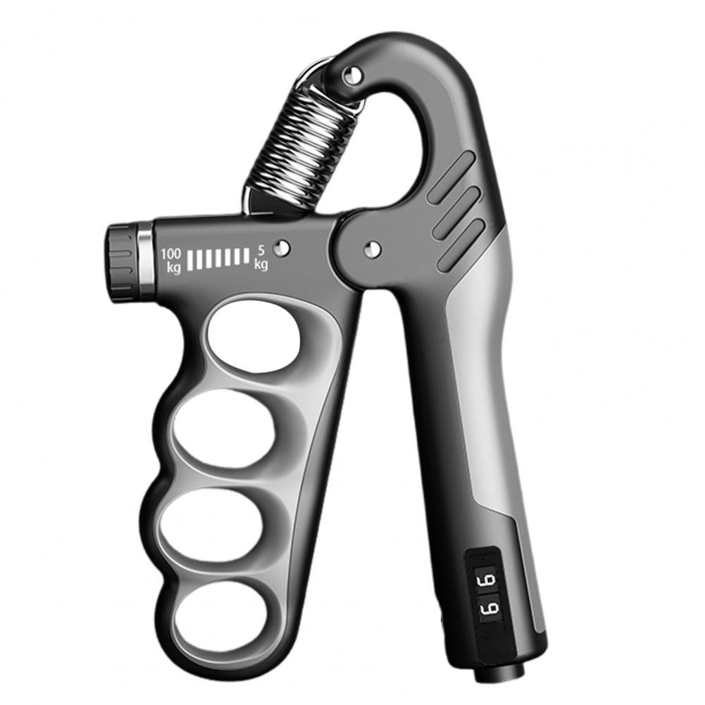 Handgreeptrainer Verstelbare handgreepsterktetrainer voor heren Dames Mechanische onderarmtrainer met weerstand voor grip: WHITE