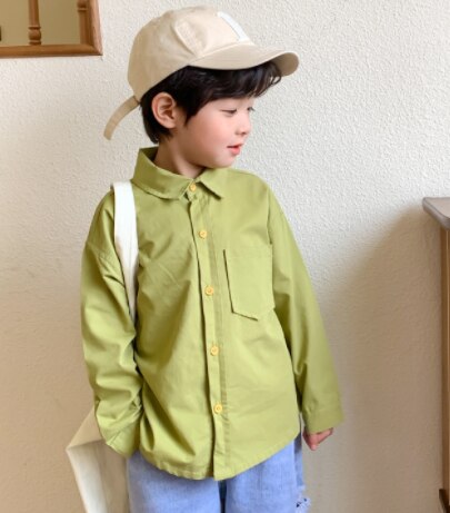 Abito da principessa a maniche lunghe in cotone a maniche lunghe in cotone verde floreale per ragazze primaverili: green shirt / 7T