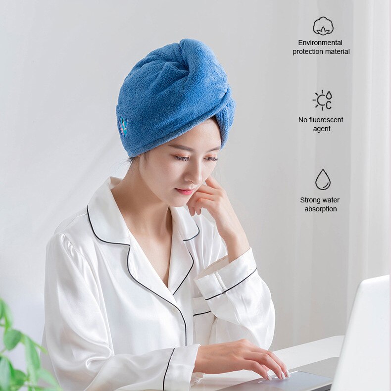 Microfiber Haar Tulband Douche Cap Snel Droog Haar Douche Hoed Gewikkeld Handdoek Badmuts Droog Haar Handdoek Wassen Badkamer Accessorie *