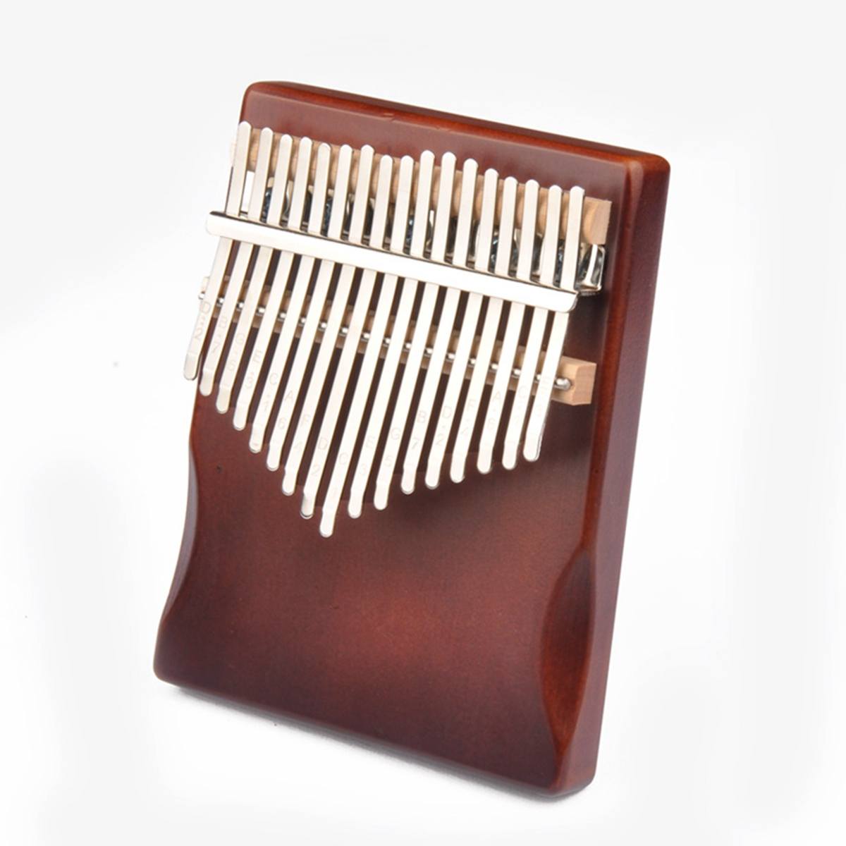 17 Keys Thumb Piano Kalimba Wood Mahogany Body Musical Instruments With Learning Book Kalimba Piano With Tool: Coffee Without Tool