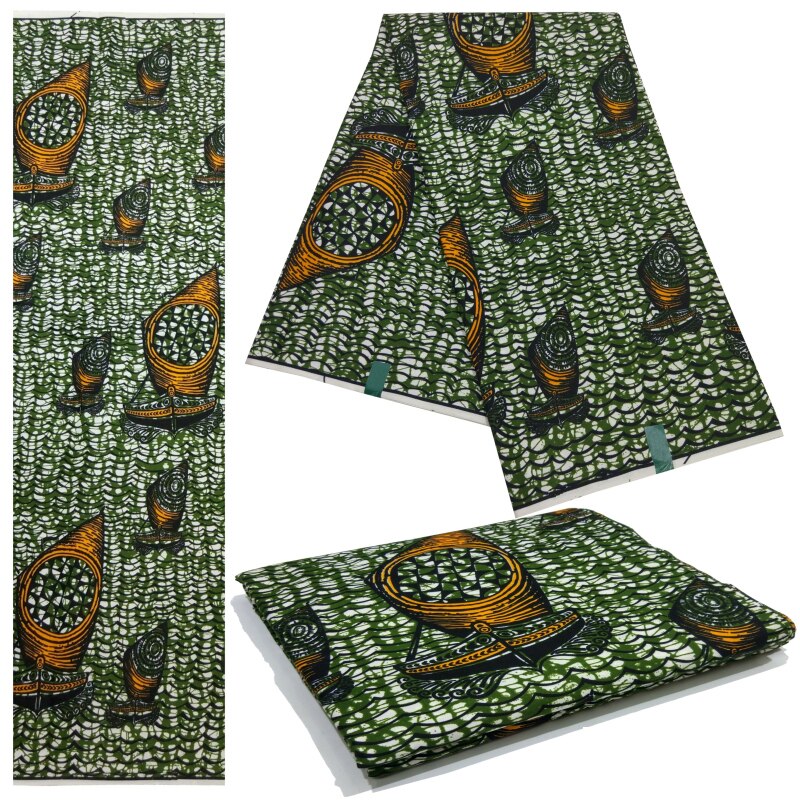 Nigerian African Polyester Goth Print Fabric Ankara Textiles Fabric Batik 6Yards