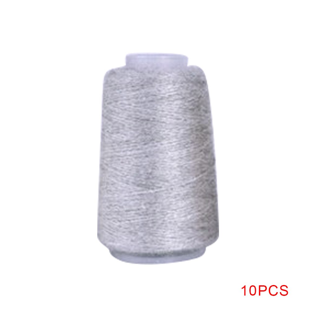 10pcs 20g/roll Knitting Scarf Yarn Soft Thin Plush Hand Crochet Thread Sewing DIY Winter Shawl Yarn: Donkergrijs