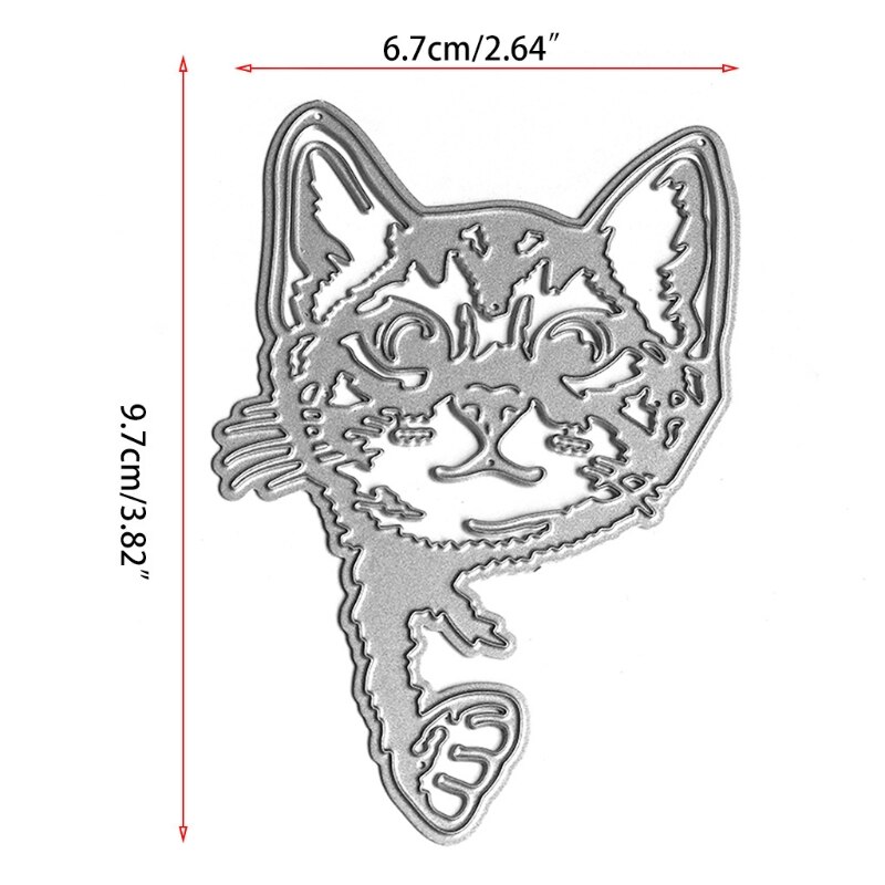 Kat metal skære dies stencil scrapbog diy album stempel papir kort form prægning dekoration