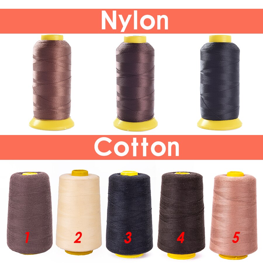 Máquina de coser para cabello, herramientas para pelucas, hilo para tejer de algodón y nailon, accesorios para pelucas, gorras, herramientas de extensión de cabello