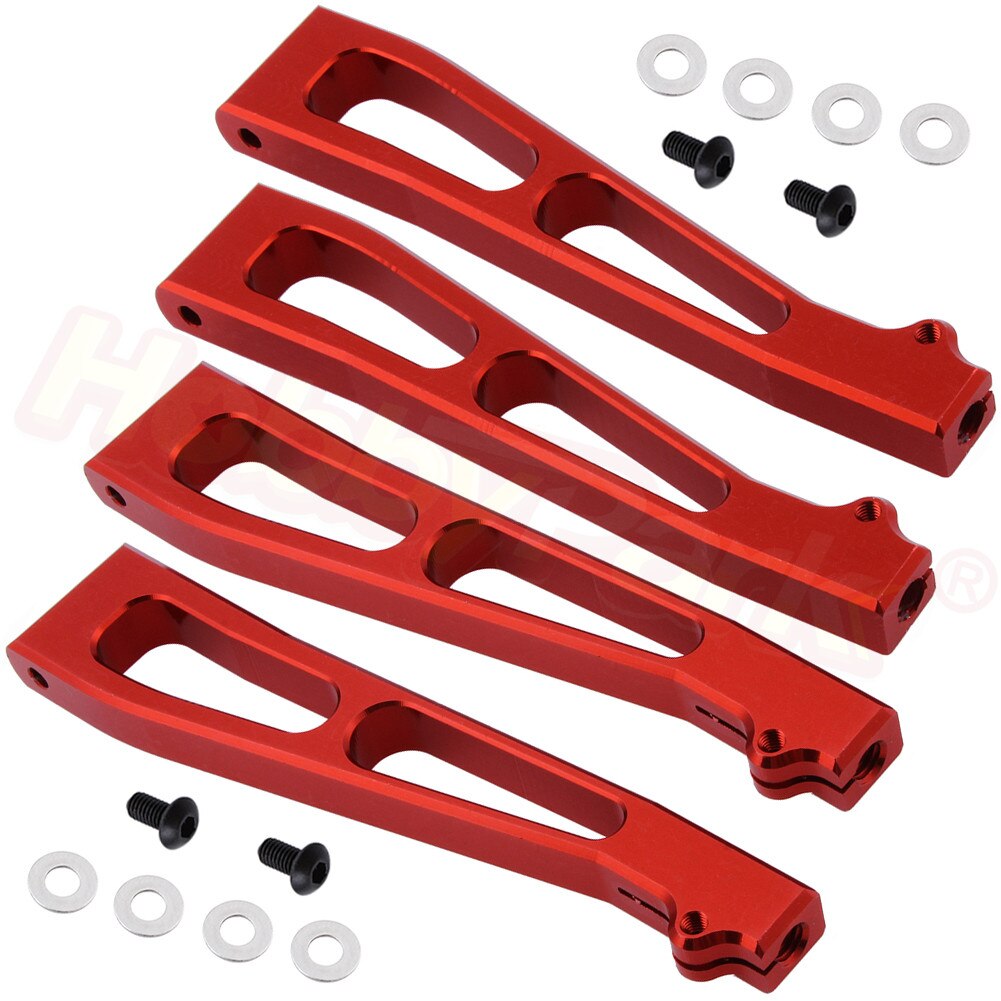 HobbyPark RC Car Suspension Arms Set - 8Pcs Aluminum Front Rear Upgrade Parts for JLB Racing CHEETAH 1/10 Monster Truck EA1001 EA1002
