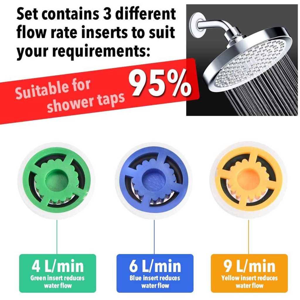 30 # Douche Flow Reducer Limiter Set-Tot 70% Water Saving 4L/Min Voor Douche Kranen Badkamer accessoires 1/2 Inch Voor Badkamer